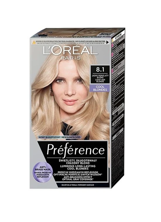 Vopsea de par L'Oreal Preferance BLOND CENUSIU DESCHIS 8.1